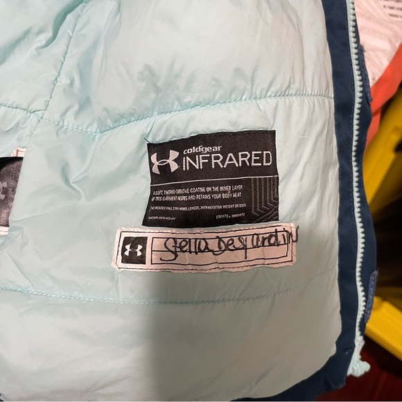 Under Armour Teal youth child teen infrared thermo layer winter jacket in Y-L - Picture 11 of 12
